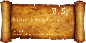 Nyilas Szulamit névjegykártya